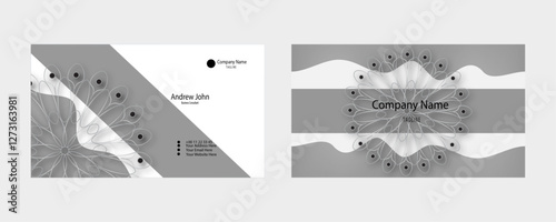Elegant Business Card Design with Floral Patterns