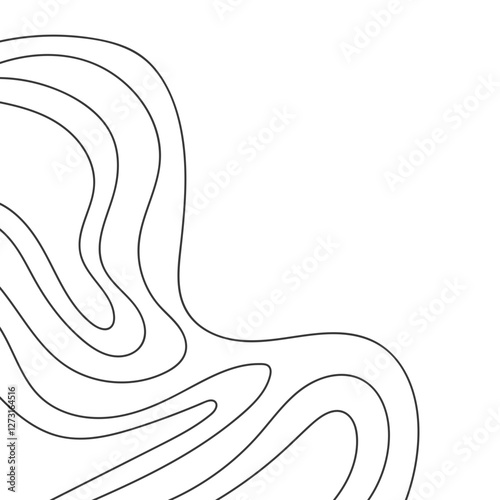 Topographic Line Corner