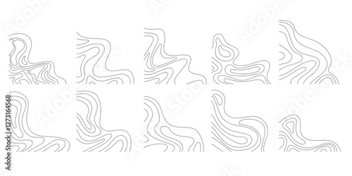 Topographic Line Corner