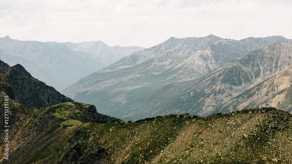 Naklejka premium mountain landscape in the Buryatia mountains