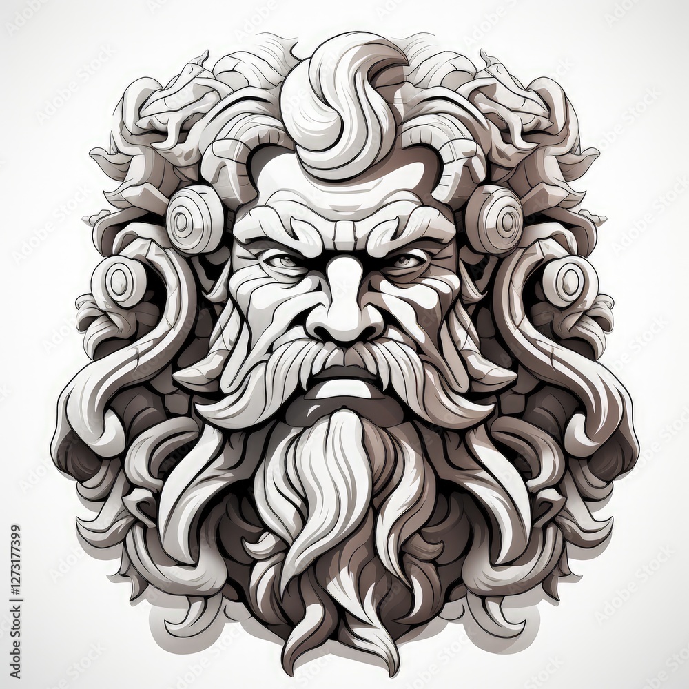 Fototapeta premium Historical Artistic Representation of a Greek Beast