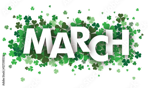 Green Shamrocks March Header
