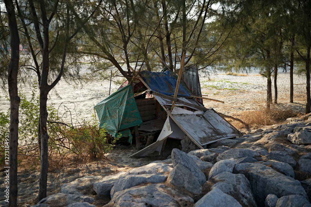 A fragile shelter against the elements