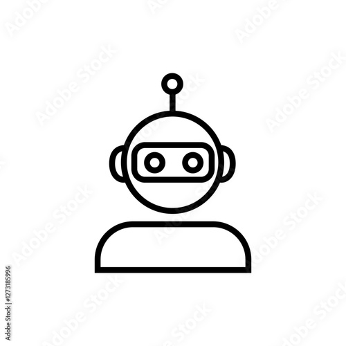 AI bot assistant icon eps file