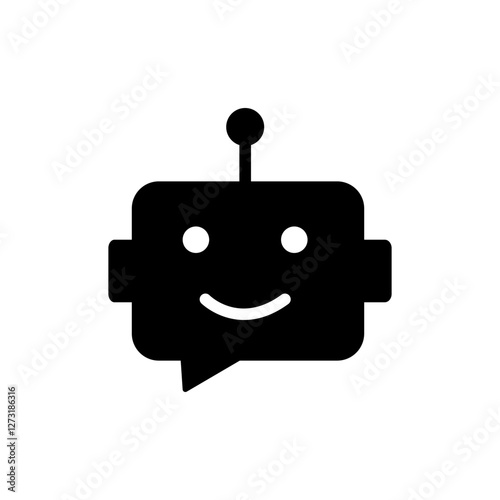 Chat bot outline icon eps file
