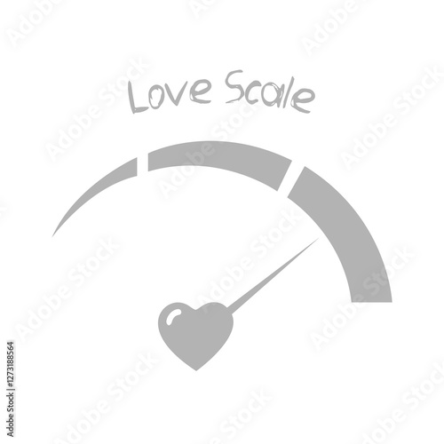 love scale icon on white background, vector illustration