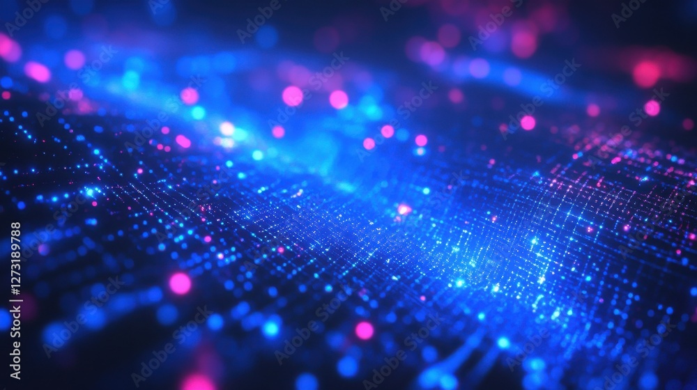 Abstract cyber space environment background. Digital particles grid virtual reality. Graphic concept for your design Abstract cyber space environment background. Digital particles grid virtual reality. Graphic concept for your design