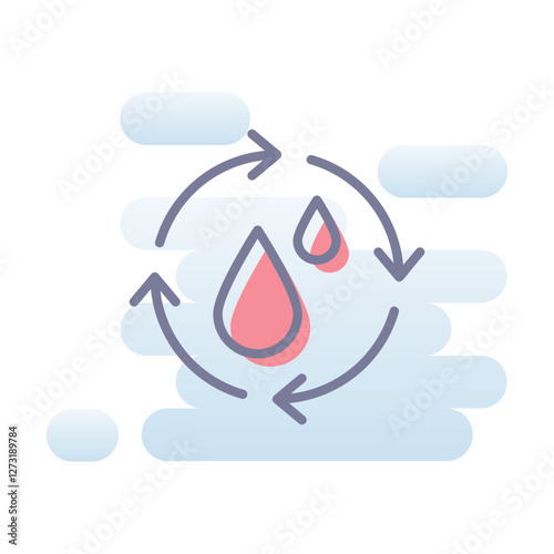 Eco Water vector icon
