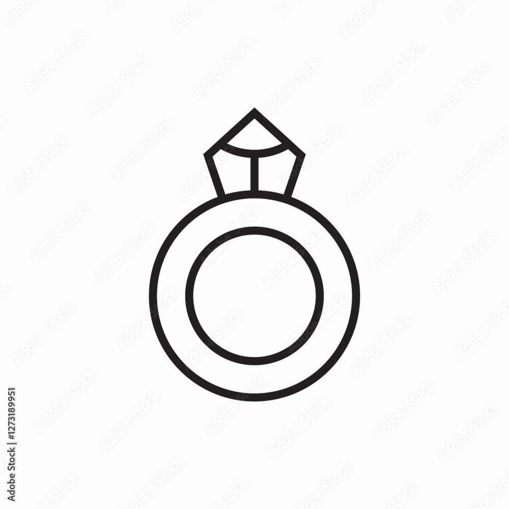 engagement ring icon vector sign engagement ring icon vector sign