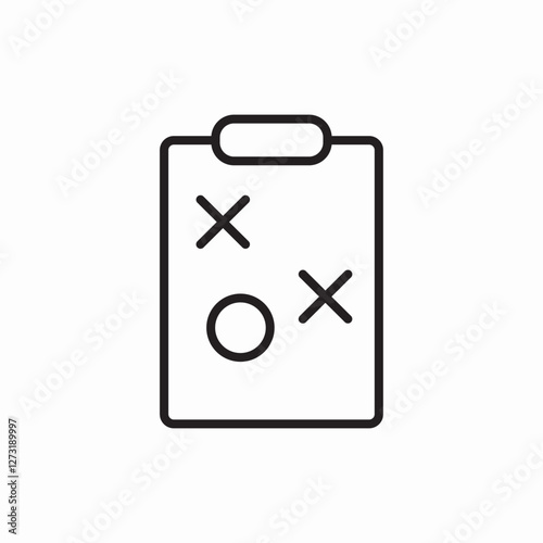 clipboard tic tac toe icon vector sign