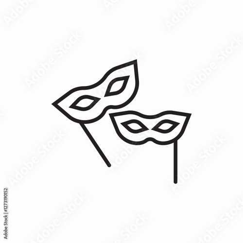 carnival mask party icon vector sign