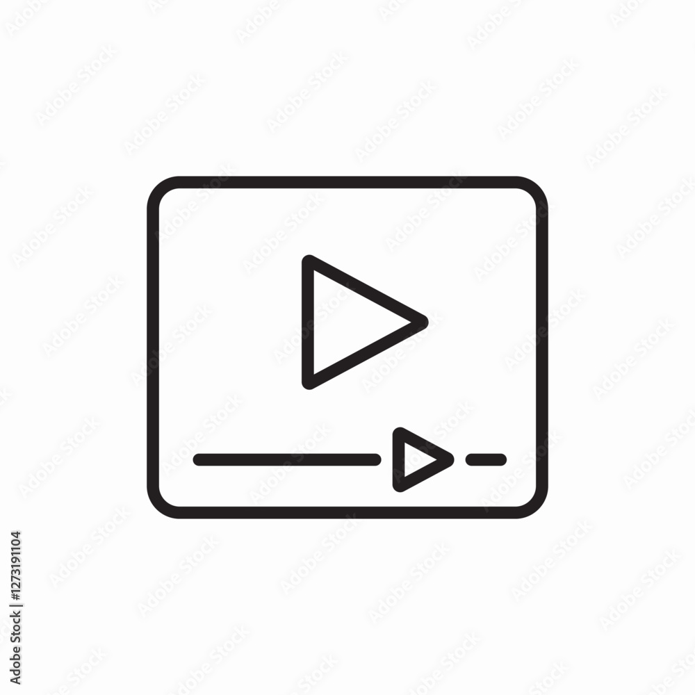 video timeline player icon vector sign video timeline player icon vector sign