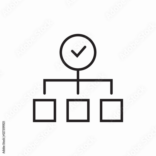 organization hierarchy structure icon vector sign