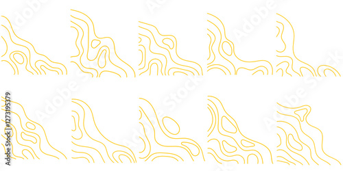 Topographic Line Corner