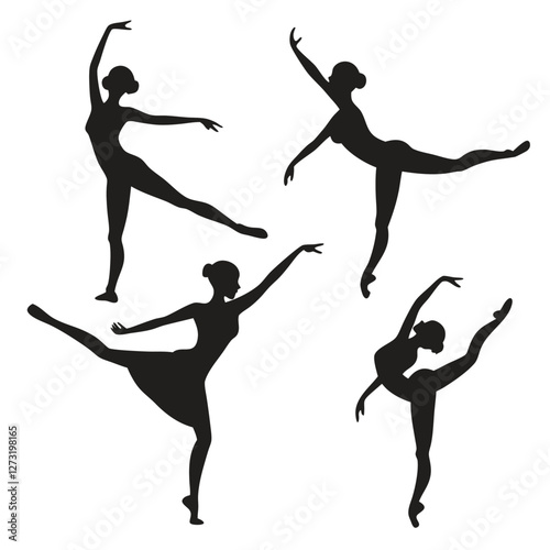 Girl in Elegant Classical Dance Silhouette Set
