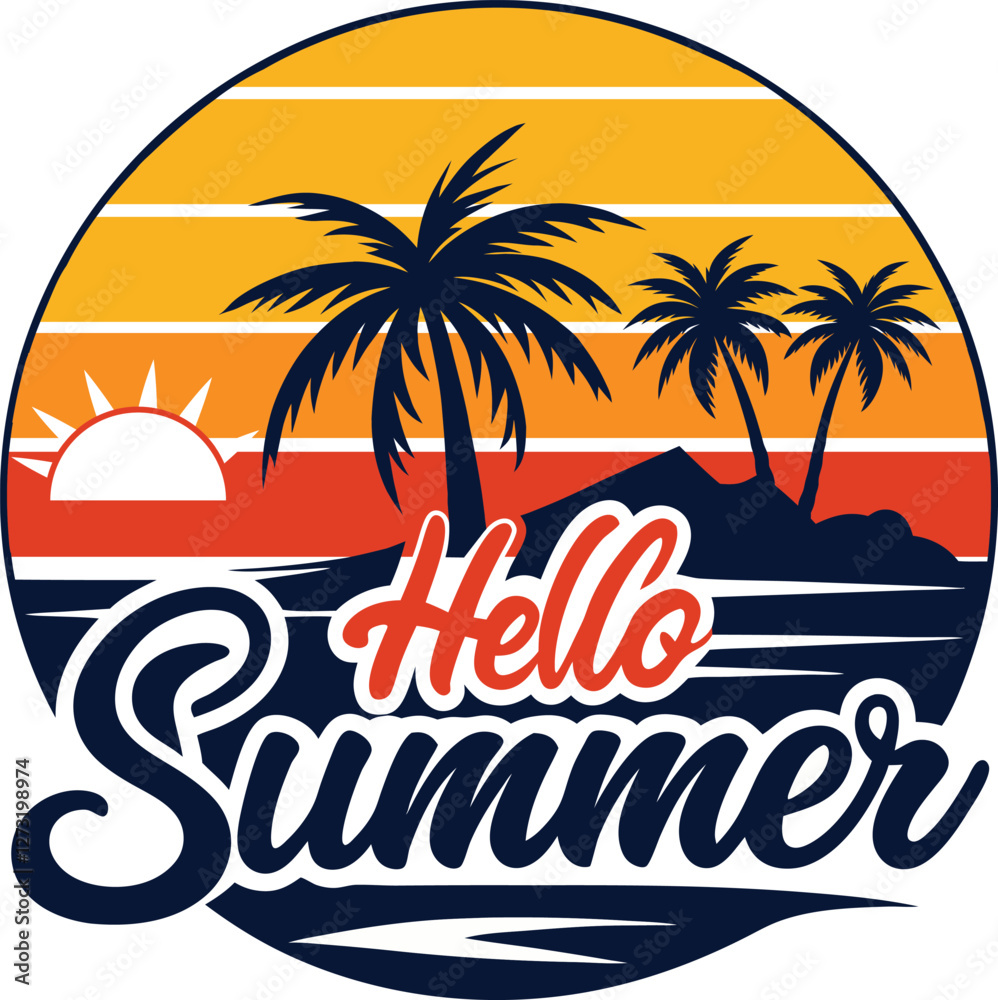 Obraz premium summer vector t-shirt design
