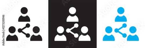 Contact share with user vector  icon.  isolated on white and black background. Vector illustration. EPS 10