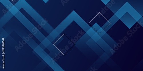 Blue Vector Gradient Abstract Background with Shapes Elements. Blue modern abstract wide banner with geometric shapes background poster with dynamic lights. Technology network vector illustration. 