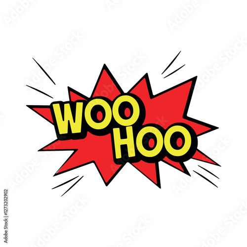 Wallpaper Mural Comics bomb and explosion. Speech bubble with word woo hoo. Design elements for print Torontodigital.ca