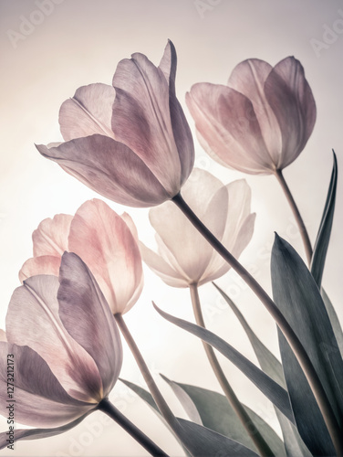 sensual tulip flowers background. tulips bouquet