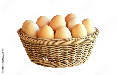 Wallpaper Mural Brown Eggs in Wicker Basket Torontodigital.ca