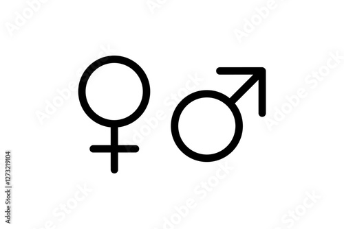 Male and Female Gender Symbols Vector