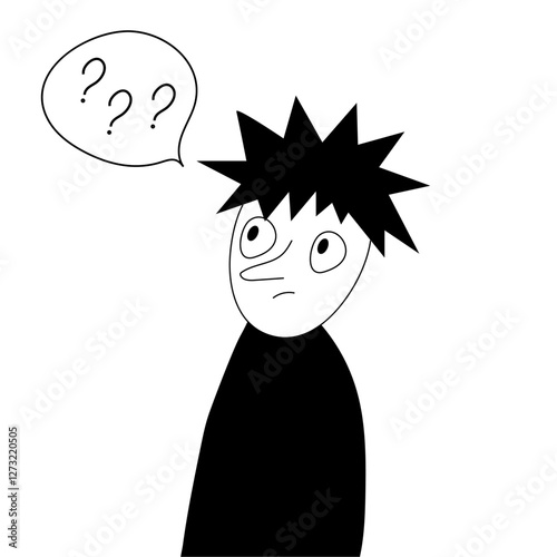 Young man, teenage boy, suffering from psychological diseases, anxiety, obsessive compulsive disorder.