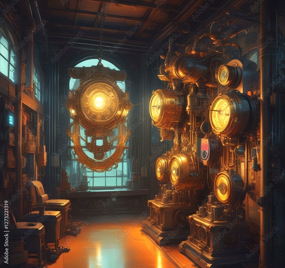 Obraz premium Illustration of techno background.