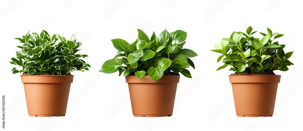 Beautiful Potted Plants in a Row Beautiful Potted Plants in a Row