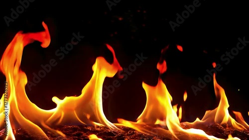 fire in the fireplace