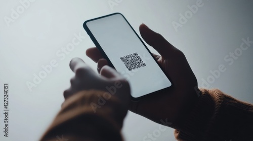 QR code scanning with a mobile phone. Featuring instant access to digital services