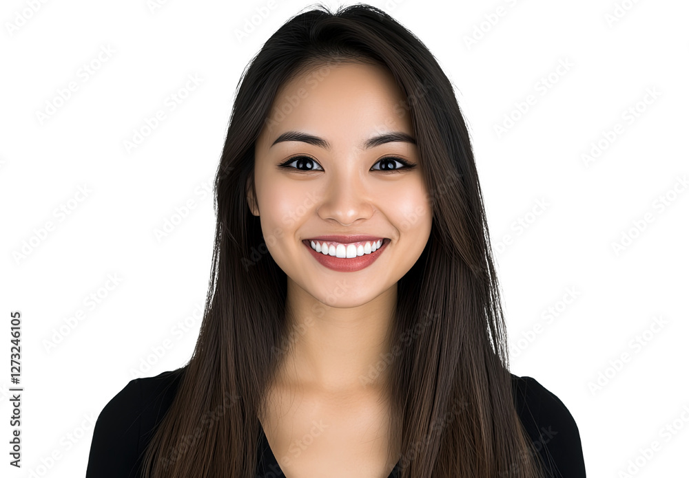 Beautiful Woman with Bright Smile and Natural Look Beautiful Woman with Bright Smile and Natural Look