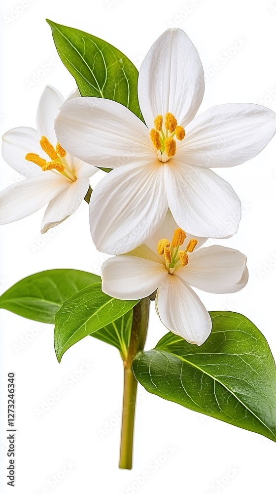 Fototapeta premium Delicate White Flowers With Yellow Centers