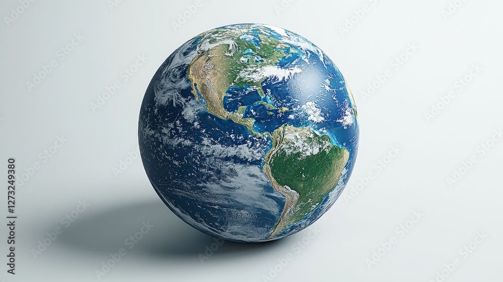 Fototapeta premium Exploring the wonders of our world a futuristic hologram of earth travel insights global perspective digital art