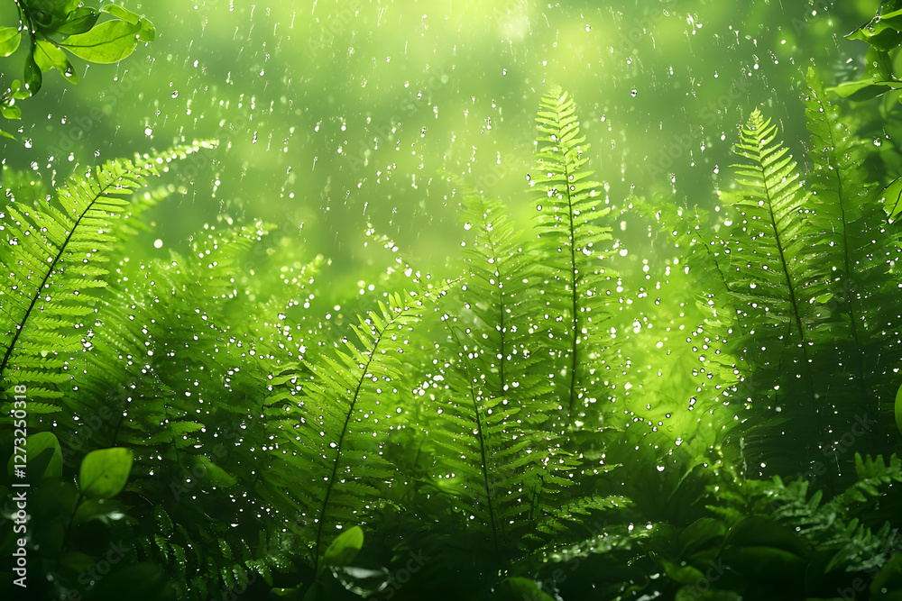 Rainforest Ferns Illustration Rainforest Ferns Illustration