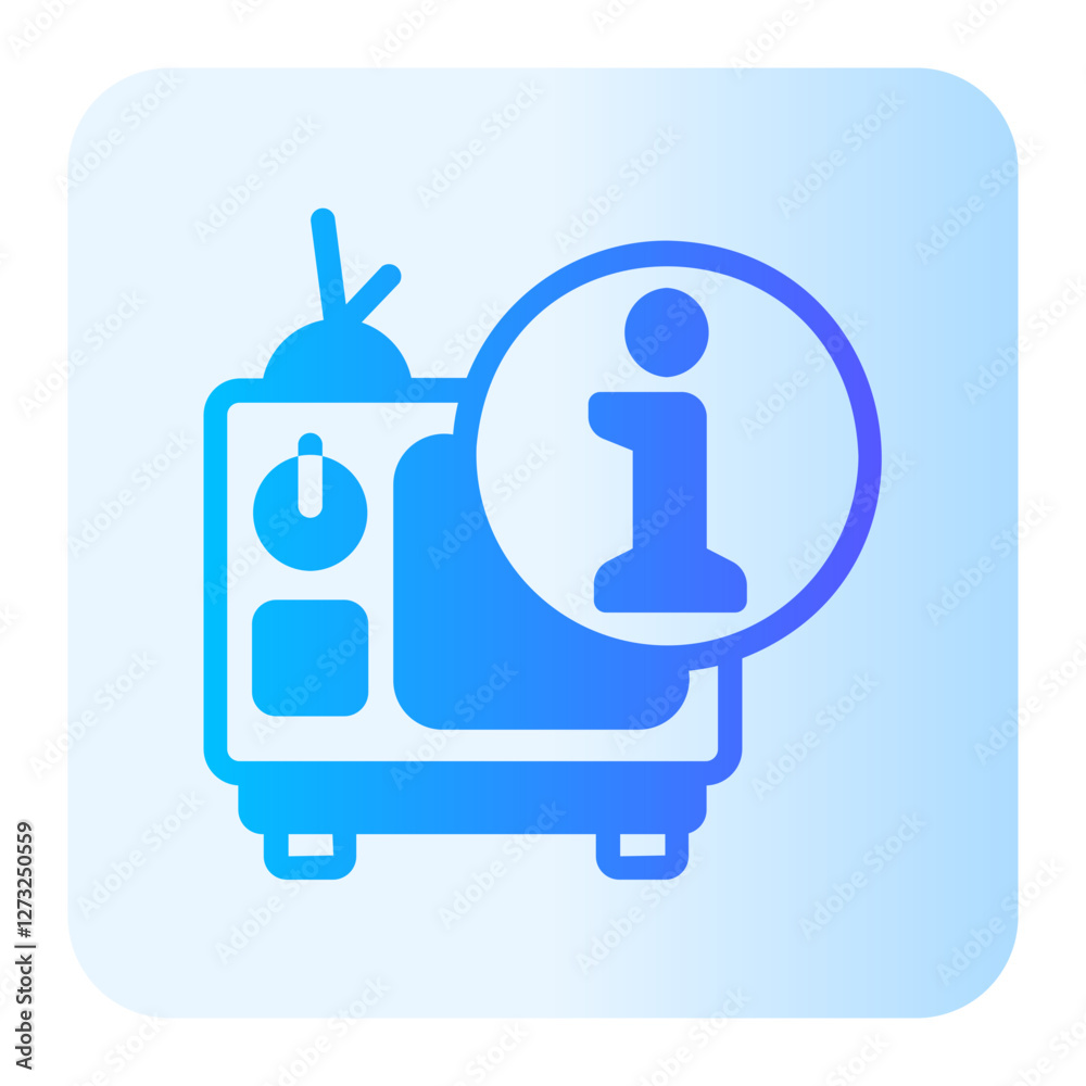 Obraz premium television gradient icon