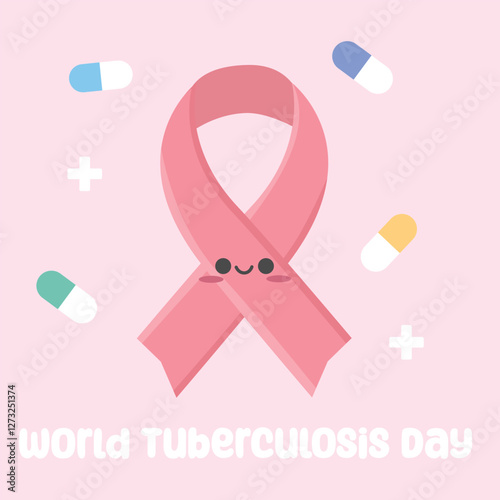 World tuberculosis day vector design for celebration. Suitable for background, template, social media, poster, flyer design, flat illustration, banner, etc