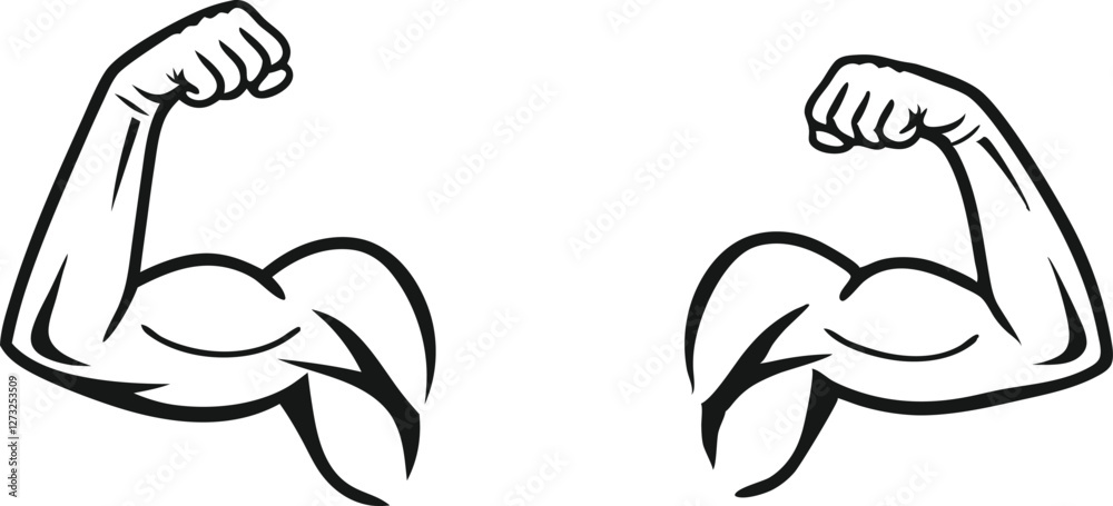 Biceps. Muscle icon. Gym logo. Vector Biceps. Muscle icon. Gym logo. Vector