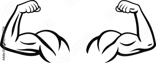 Biceps. Muscle icon. Gym logo. Vector