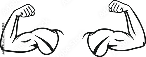 Biceps. Muscle icon. Gym logo. Vector