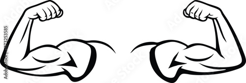 Biceps. Muscle icon. Gym logo. Vector