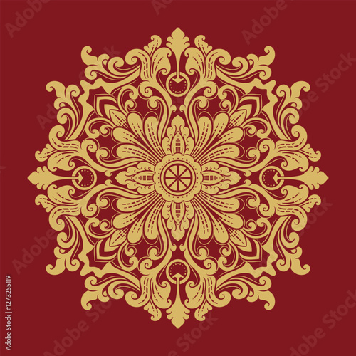 elegant golden border ornament luxury