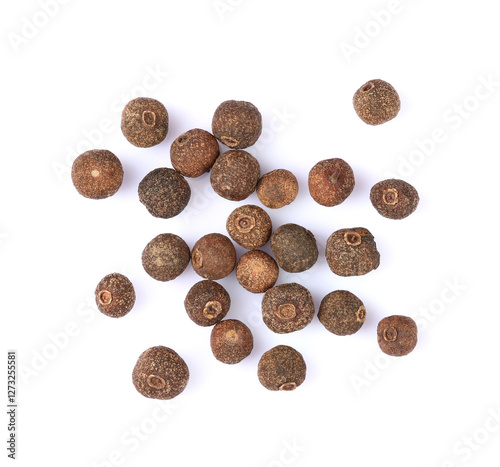 Black pepper isolated on white background with clipping path
