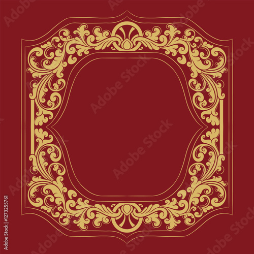 elegant golden border ornament luxury