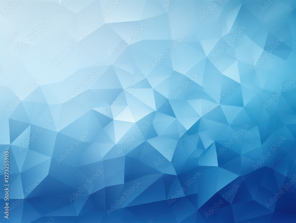 Fototapeta premium Blue Triangle Abstract a geometric design for website backgrounds or presentations, showing depth, space