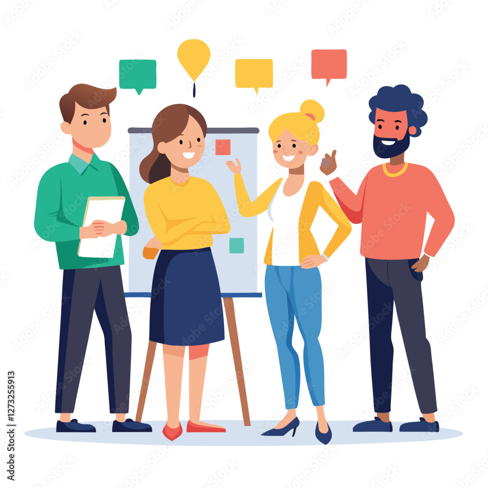 Fototapeta premium coworker talking vector image