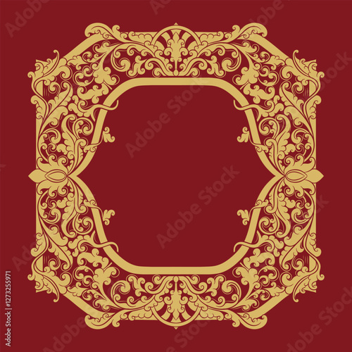 elegant golden border ornament luxury