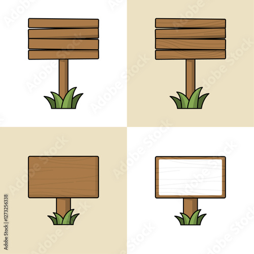 나무 팻말 세트