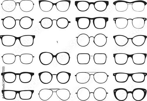 Glasses vector collection. Sunglasses set