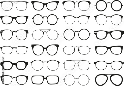 Glasses vector collection. Sunglasses set